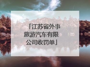 江苏省外事旅游汽车有限公司收罚单