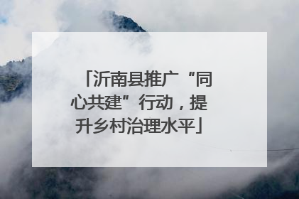沂南县推广“同心共建”行动，提升乡村治理水平