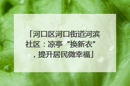 河口区河口街道河滨社区：凉亭“换新衣”，提升居民微幸福
