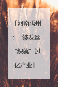 河南禹州：一缕发丝“织就”过亿产业