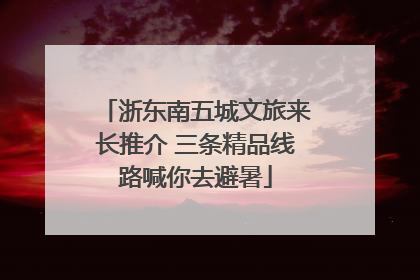 浙东南五城文旅来长推介 三条精品线路喊你去避暑