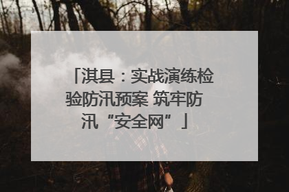 淇县：实战演练检验防汛预案 筑牢防汛“安全网”