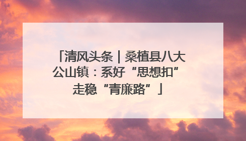 清风头条｜桑植县八大公山镇：系好“思想扣” 走稳“青廉路”