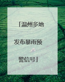 温州多地发布暴雨预警信号