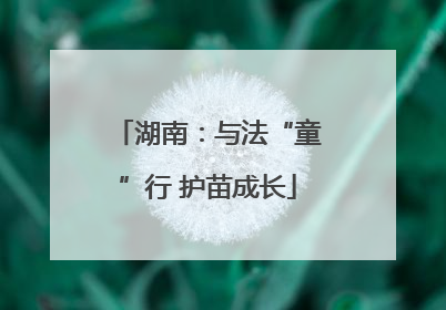 湖南：与法“童”行 护苗成长