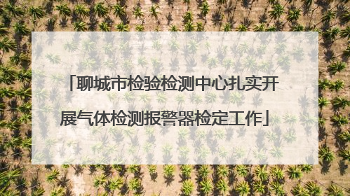 聊城市检验检测中心扎实开展气体检测报警器检定工作