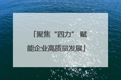 聚焦“四力” 赋能企业高质量发展