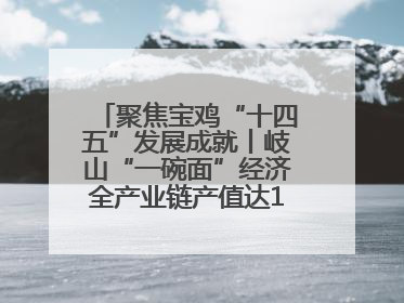 聚焦宝鸡“十四五”发展成就丨岐山“一碗面”经济全产业链产值达162亿元 入选全国典型县