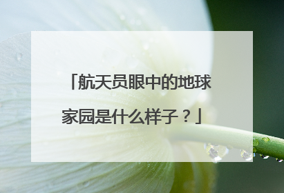 航天员眼中的地球家园是什么样子？