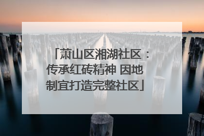 萧山区湘湖社区：传承红砖精神 因地制宜打造完整社区