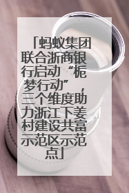 蚂蚁集团联合浙商银行启动“栀梦行动”，三个维度助力浙江下姜村建设共富示范区示范点