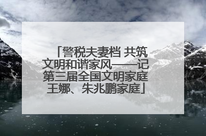 警税夫妻档 共筑文明和谐家风——记第三届全国文明家庭王娜、朱兆鹏家庭