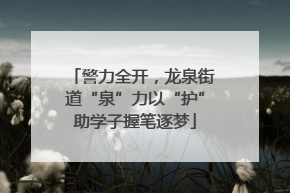 警力全开，龙泉街道“泉”力以“护”助学子握笔逐梦