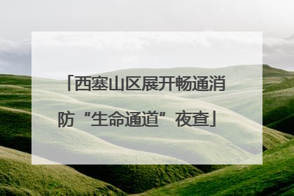 西塞山区展开畅通消防“生命通道”夜查