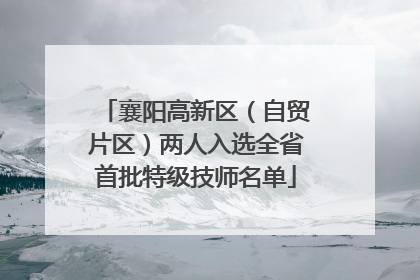 襄阳高新区（自贸片区）两人入选全省首批特级技师名单