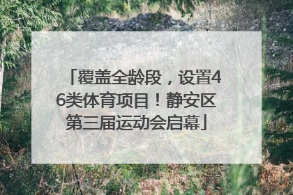 覆盖全龄段，设置46类体育项目！静安区第三届运动会启幕