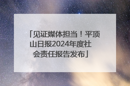见证媒体担当！平顶山日报2024年度社会责任报告发布