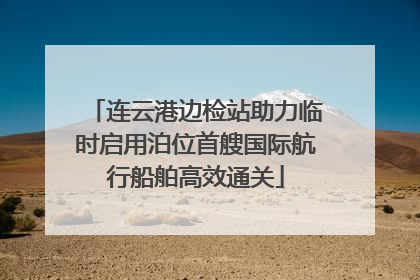 连云港边检站助力临时启用泊位首艘国际航行船舶高效通关