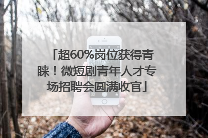 超60%岗位获得青睐！微短剧青年人才专场招聘会圆满收官