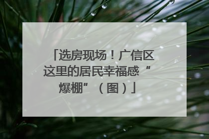选房现场！广信区这里的居民幸福感“爆棚”（图）