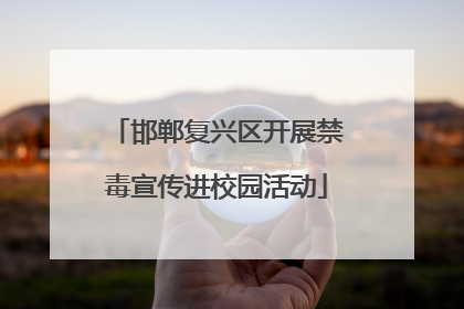 邯郸复兴区开展禁毒宣传进校园活动