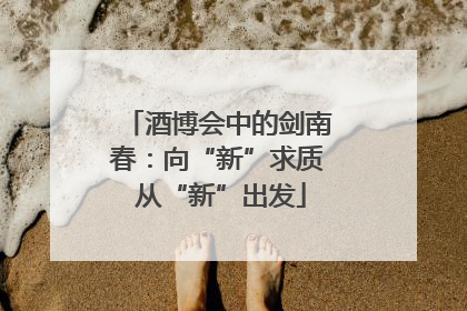 酒博会中的剑南春：向“新”求质 从“新”出发