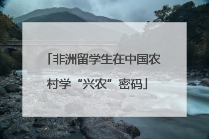 非洲留学生在中国农村学“兴农”密码