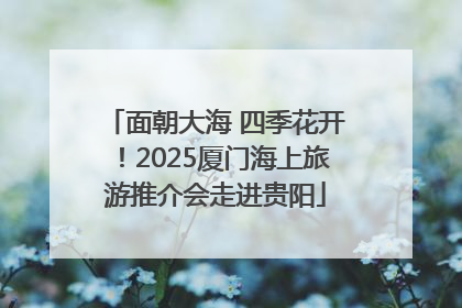 面朝大海 四季花开！2025厦门海上旅游推介会走进贵阳