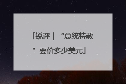 锐评｜“总统特赦”要价多少美元