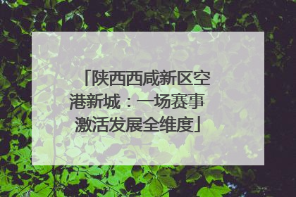 陕西西咸新区空港新城：一场赛事激活发展全维度