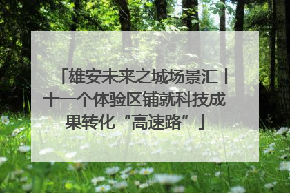 雄安未来之城场景汇丨十一个体验区铺就科技成果转化“高速路”
