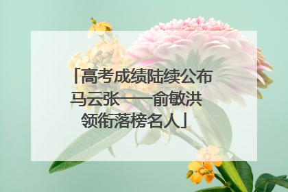 高考成绩陆续公布 马云张一一俞敏洪领衔落榜名人