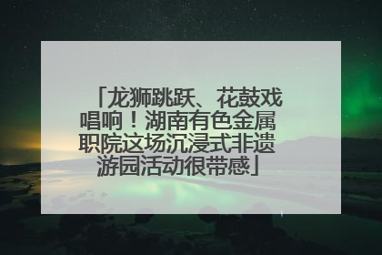 龙狮跳跃、花鼓戏唱响！湖南有色金属职院这场沉浸式非遗游园活动很带感