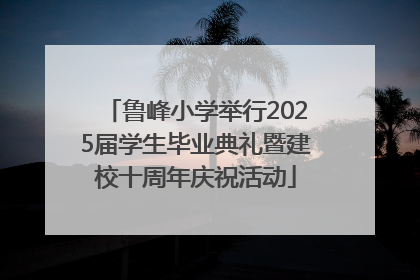鲁峰小学举行2025届学生毕业典礼暨建校十周年庆祝活动