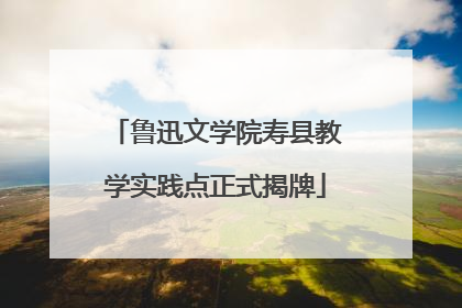 鲁迅文学院寿县教学实践点正式揭牌