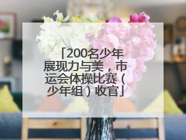 200名少年展现力与美，市运会体操比赛（少年组）收官