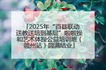 2025年“百县联动送教送培到基层”啦啦操和艺术体操公益培训班（赣州站）圆满结业