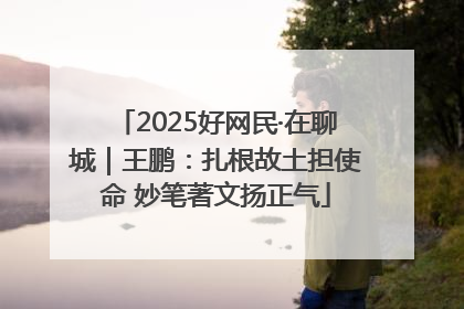 2025好网民·在聊城｜王鹏：扎根故土担使命 妙笔著文扬正气