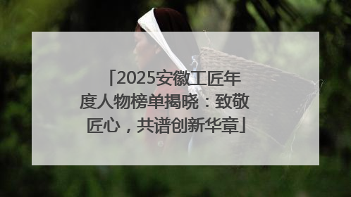 2025安徽工匠年度人物榜单揭晓：致敬匠心，共谱创新华章