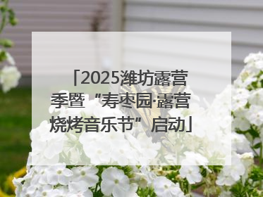 2025潍坊露营季暨“寿枣园·露营烧烤音乐节”启动