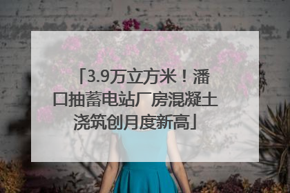 3.9万立方米！潘口抽蓄电站厂房混凝土浇筑创月度新高