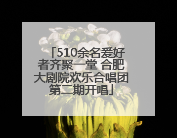 510余名爱好者齐聚一堂 合肥大剧院欢乐合唱团第二期开唱
