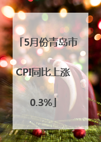 5月份青岛市CPI同比上涨0.3%