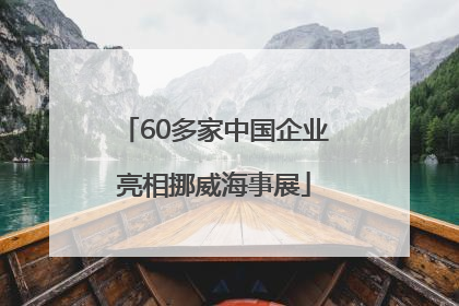 60多家中国企业亮相挪威海事展