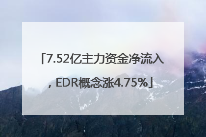 7.52亿主力资金净流入，EDR概念涨4.75%